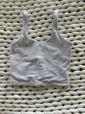 TNA White Cropped Scoop Tank